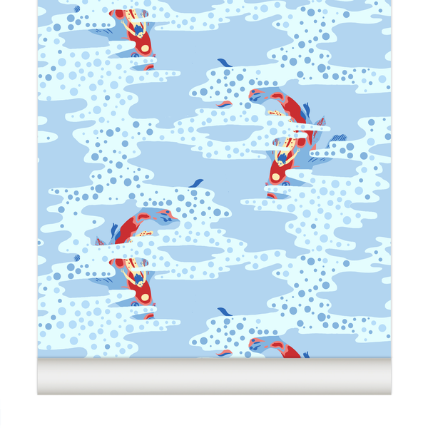 papier peint koi carpes