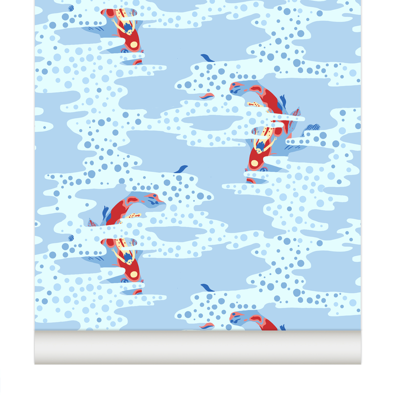 papier peint koi carpes