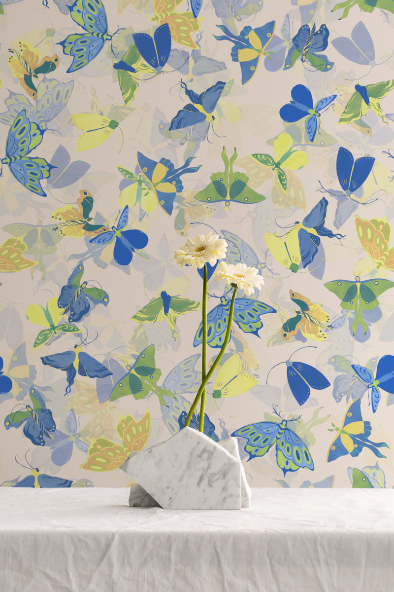 papier peint papillons