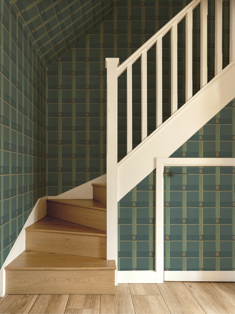 papier peint carreaux scarabée