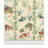 papier peint esprit toile de jouy