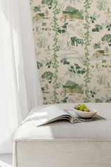 papier peint type toile de jouy