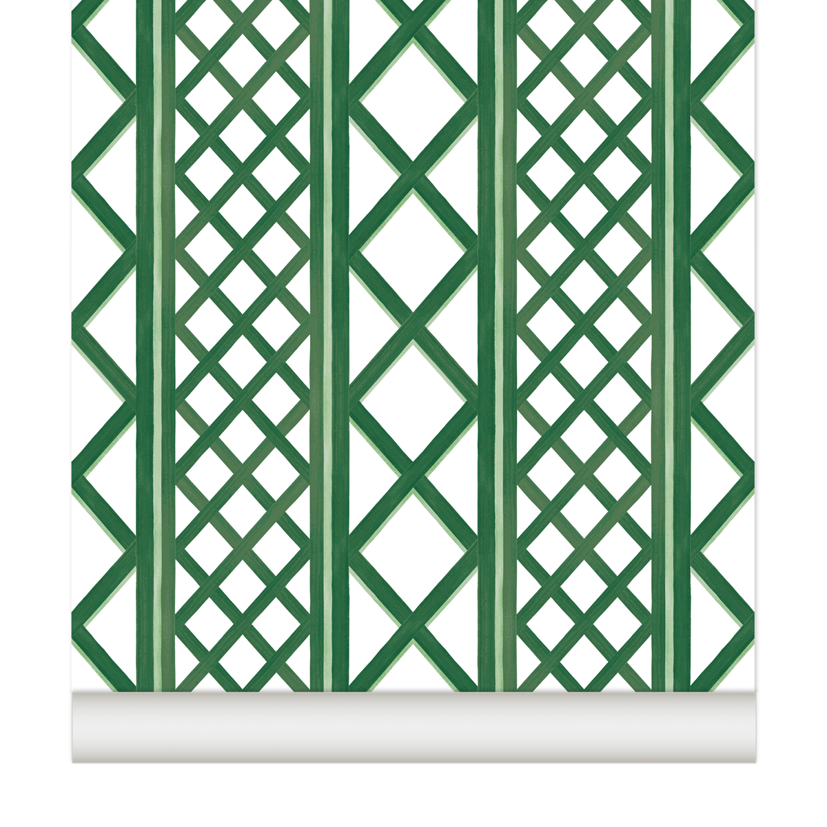 little cabari papier peint rayures trait couleur vert