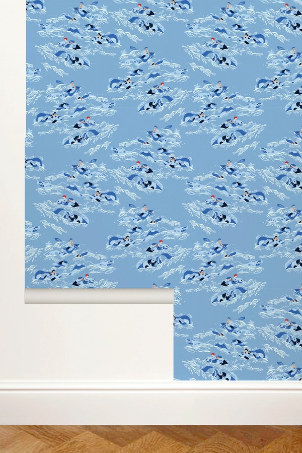 papier peint poissons et dragons