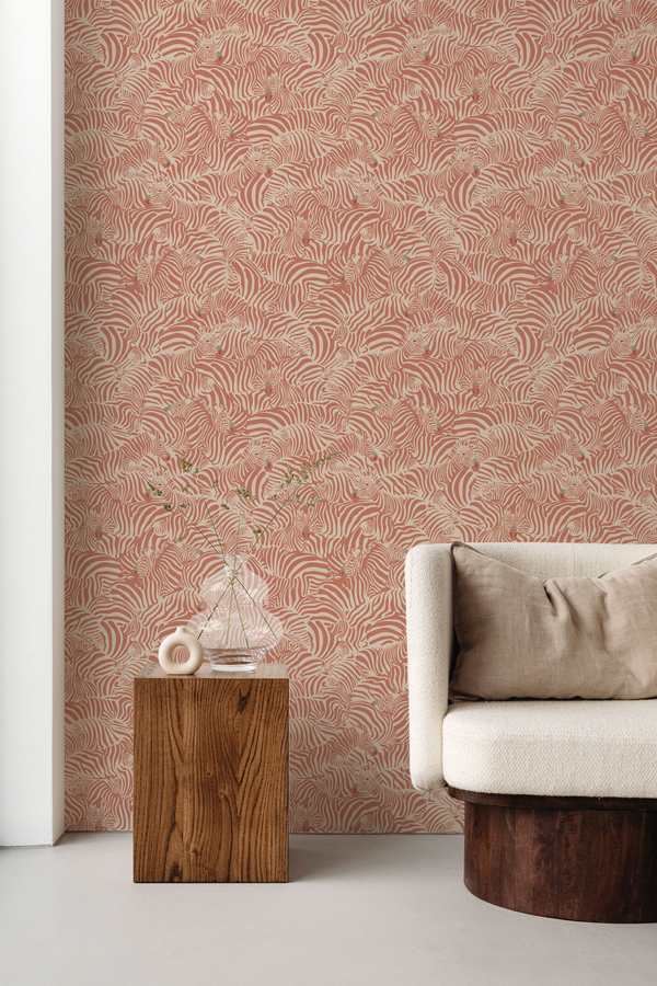 papier peint zebre savane