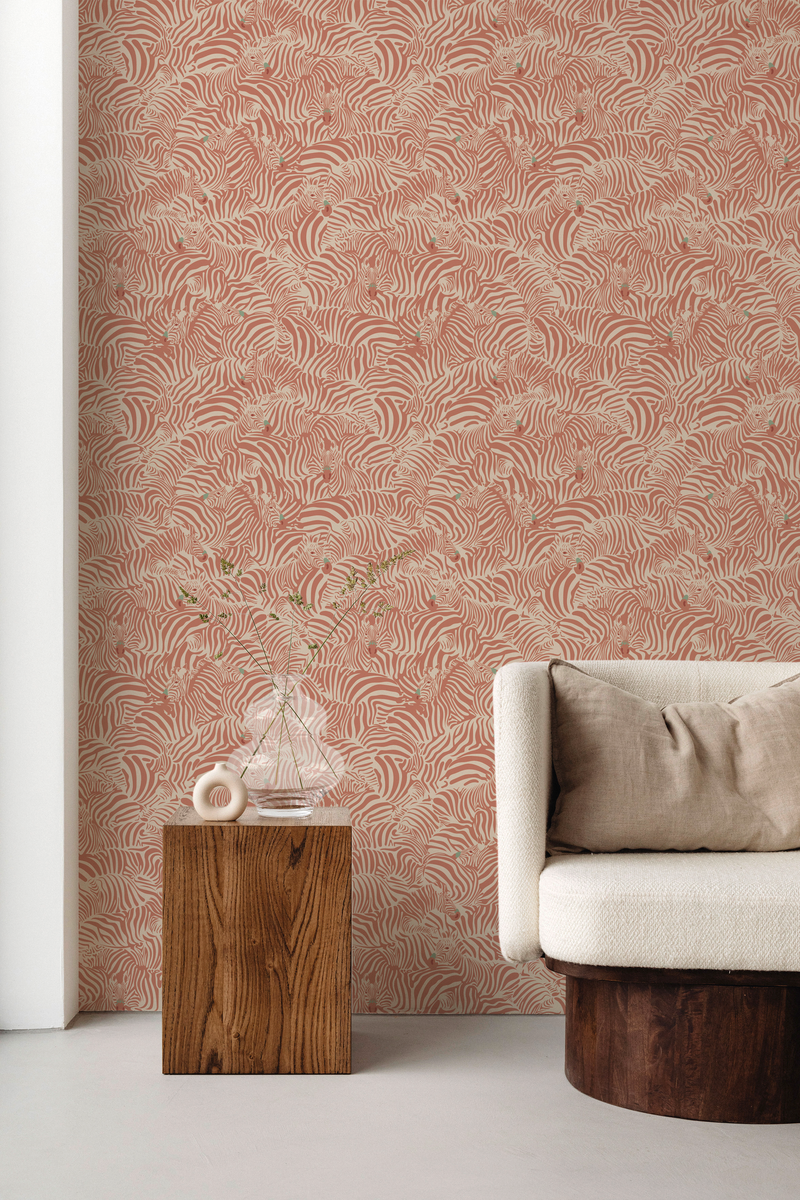 papier peint zebre savane