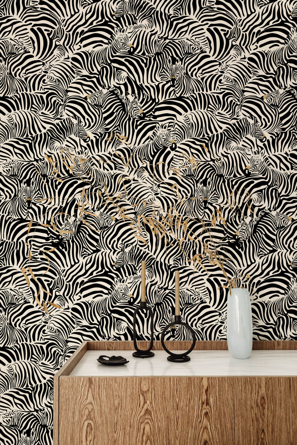 papier peint zebre wallpaper zebra