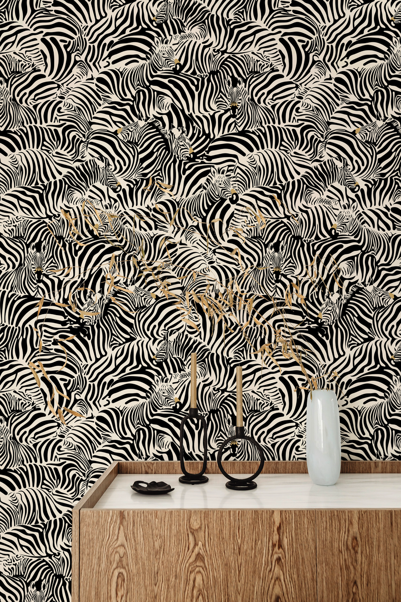 papier peint zebre wallpaper zebra