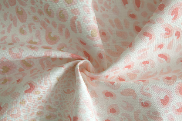 Little Cabari tissu d'ameublement rideau léopard couleur rose blanc