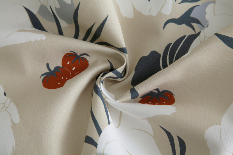 Little Cabari tissu d'ameublement rideau animal couleur blanc rouge bleu beige
