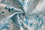 Little Cabari tissu ameublement rideau toile de jouy mer couleur bleu