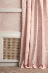 tissu rideau fougeres rose