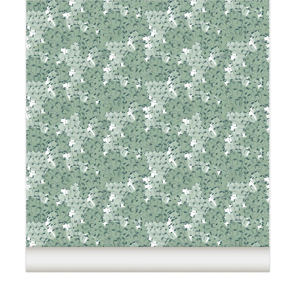 littlecabari papier peint anemone collection croisiere mer ocean vert