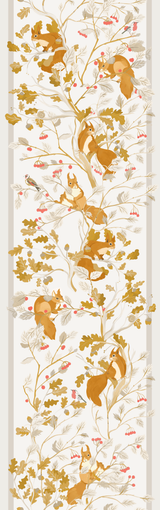 little cabari papier peint animal plante couleur or