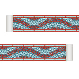 little cabari papier peint recif bleu de prusse rouge corail coraux collection croisiere frise