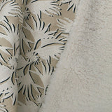 little cabari couverture plaid fausse fourrure jungle plante couleur blanc beige