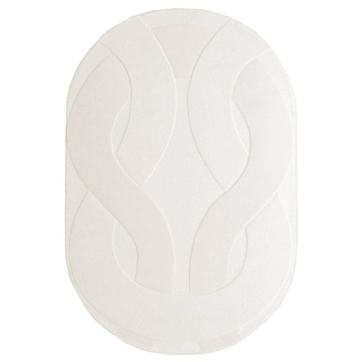 little cabari tapis laine couleur blanc