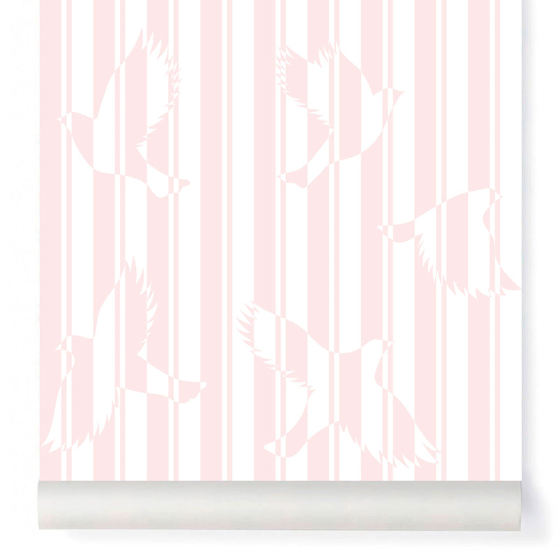 papier-peint polka rose