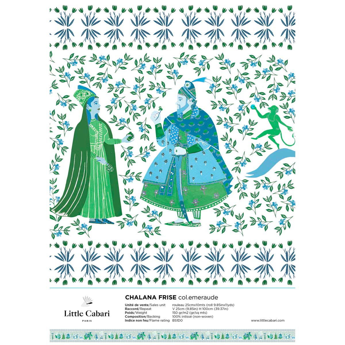 papier peint little cabari chalana frise