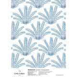 papier peint little cabari maracas bleu compostelle