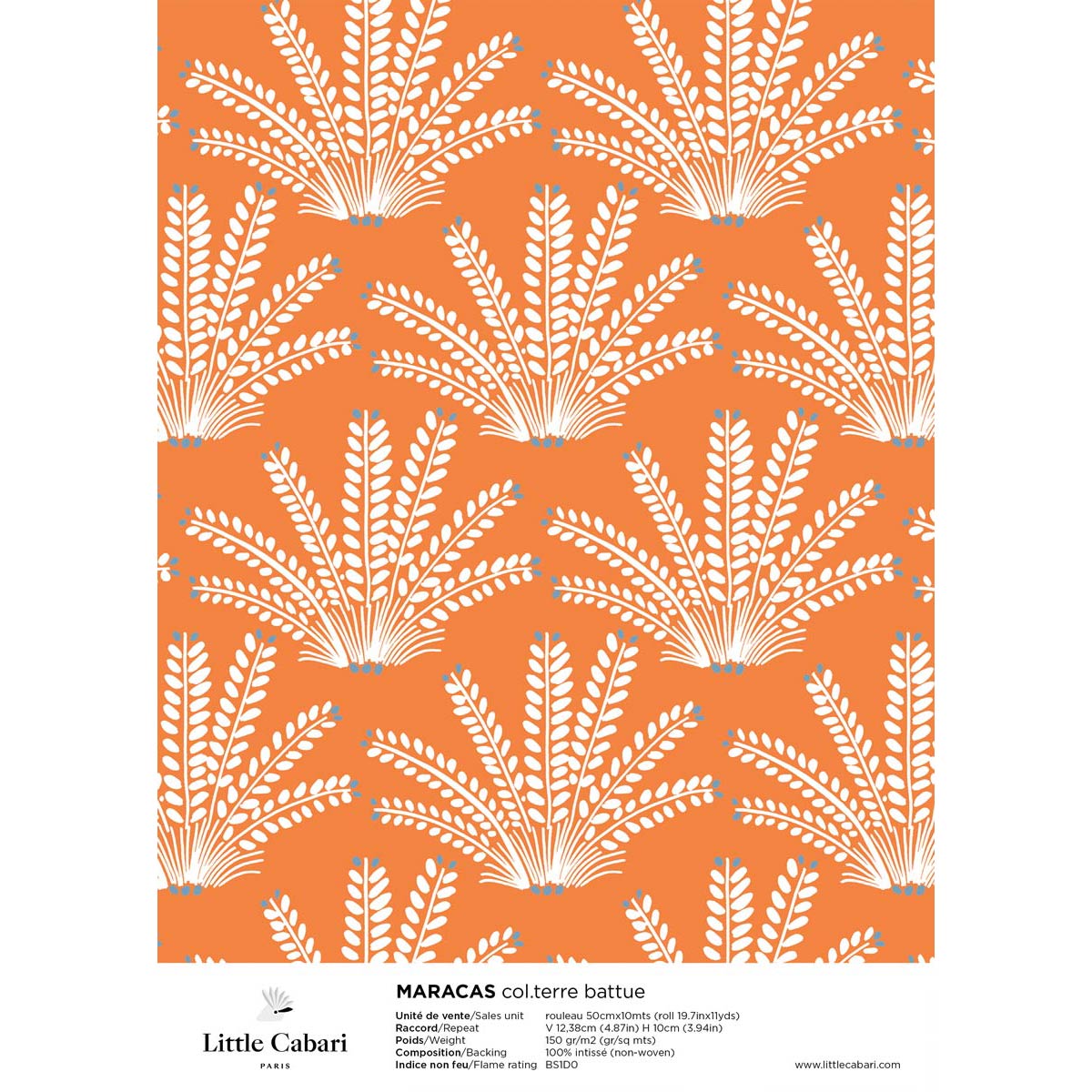 papier peint little cabari maracas terre battue