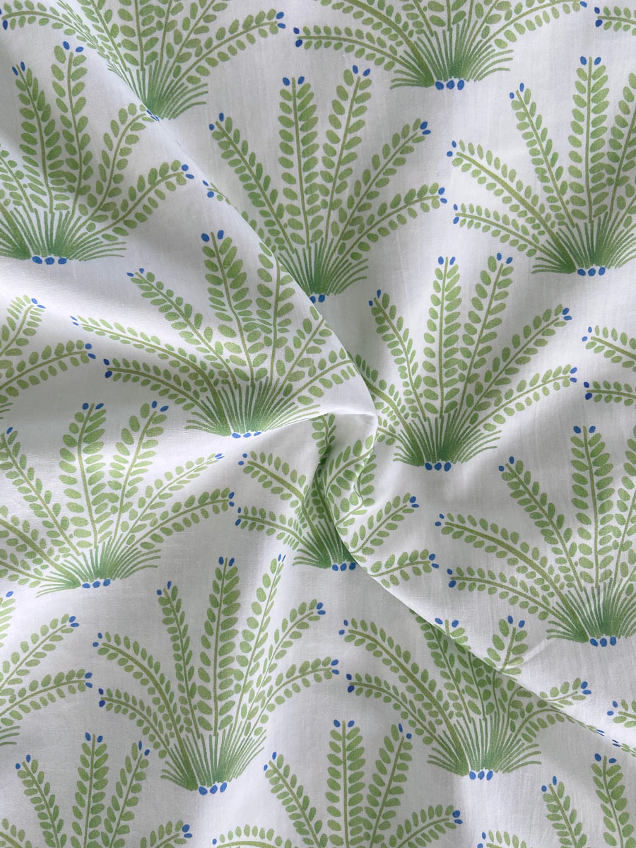 little cabari coupon de tissu plante couleur vert