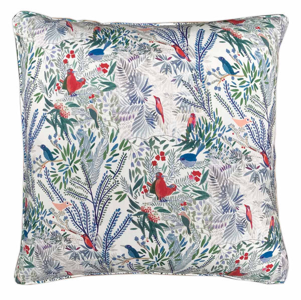 coussin lin jazz bleu oiseau little cabari