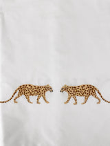 linge de lit brodé leopard