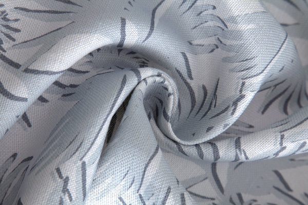 tissu ameublement Little Cabari inspiration rideaux sanza lin bleu blanc
