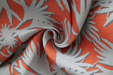 tissu ameublement Little Cabari inspiration rideaux sanza lin gris orange