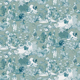 tissu toile de mer greenblue little cabari